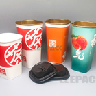 12/16/22oz Disposable square paper cup single PE coated hot paper cup ,for drinking ,coffee or snack supplier