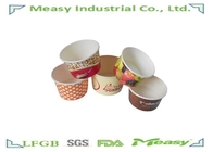Coated Paper Ice Cream Paper Cups for Dessert / Cake , Disposable Ice Cream Bowls supplier