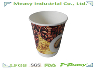 Insulated Paper Cups SGS , Double Wall Coffee Paper Cup And Cover supplier