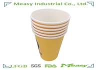Double PE Coated insulated  Cold Paper Cups In Yellow and Black Printing supplier