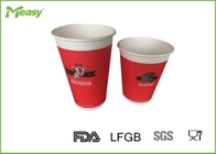 Red 12oz  Various sizes Single Wall Paper Cups for hot coffee , custom color supplier