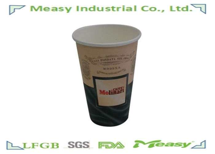 12oz 80mm Disposable Coffee Paper Cups With Food Grade Ink Printing supplier