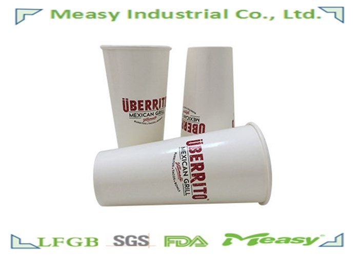 22OZ Large Juice custom disposable coffee cups Double PE Coated supplier