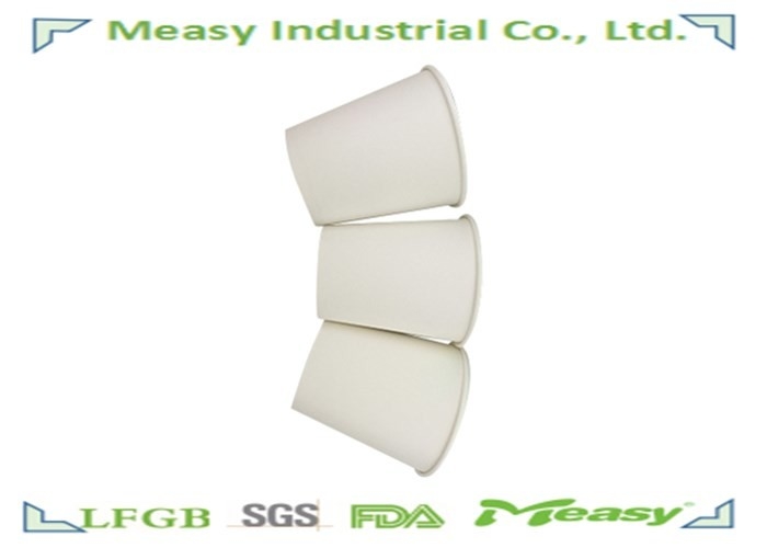10OZ White Disposable Paper Cups For Hot Coffee , Customized Logo paper drinking cups supplier