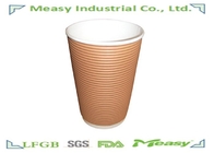 12Oz Horizontal Wall Corrugated Paper Cup for Hot Beverage Water supplier
