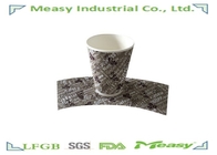 Ripple Paper Cups For Hot Drink With Good Insulation Black , Yellow Color supplier
