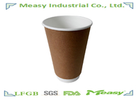 Double Wall Paper Cup ,  Hot Coffee Cups with Kraft  Brown Paper supplier