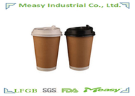 Single Wall Kraft Paper Cups with lids , Printed Takeaway Cups supplier