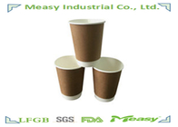 12oz 410ml Double Wall Kraft Paper Cups with Concise Logo Printing supplier