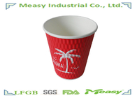 Heat Insulation Hot Paper Cups For Afternoon Tea Time , Customized Insulated Embossed Paper Cups supplier