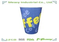 Insulated Drinking Cups Disposable Hot Paper Cups Rripple Wall supplier