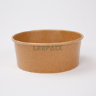 Custom LOGO Printing kraft paper bowl 500ml 1000ml 1300ml take-away food container for salad noodles snacks with lids supplier