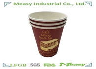 10 Oz 330ml Disposable Coffee Paper Cups In Cafe Shop , Platic Lid supplier