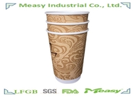 12OZ Disposable Double Layer Paper Coffee Cups Better Insulation Good Design supplier