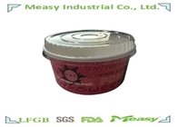 Large Capacity Disposable Paper Bowl , Salad Paper Container With Plastic Lid supplier