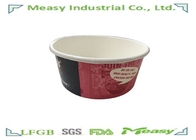Large Capacity Disposable Paper Bowl , Salad Paper Container With Plastic Lid supplier