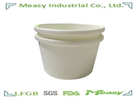 Thick Soup paper containers for food , White disposable ice cream bowls FDA supplier