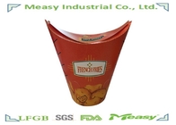Orange 16 oz French Fries paper food containers medium size SGS LFGB FDA supplier
