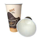 20oz Disposable Single Wall Paper Cups for Hot Water / Coffee Drinking supplier