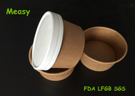 Insulated 8oz Kraft Thick Paper Soup Bowl With Non vented Paper Lid supplier