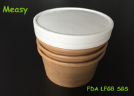 Hot and Cold Food Kraft Paper Cups , thermal disposable cups FOR Beverage or Ice Cream supplier