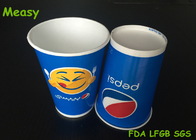 Disposable biodegradable custom Cold Paper Cups With Smile Emoji Printed supplier