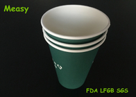 Green Single Wall Paper Cups printing , 16oz disposable cups for hot drinks supplier