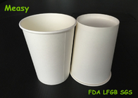 600ml White And Blank biodegradable paper cups Without Printing , Environmental Friendly supplier