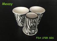 Zebra Pattern Printed recycled paper coffee cups Single Wall Style supplier