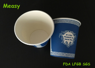 Custom American Style 8oz Disposable Paper Cups Blue Color Printing supplier