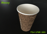16oz Custom Single Wall Paper Cups , Coffee Take Away Cup 500ml supplier