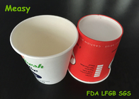 8 Ounce Disposable Coffee Paper Cups for Hot / cold beverage drink , logo customized supplier