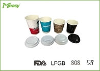 Double wall disposable coffee cups with Lids , double wall hot drink paper cups heat insulation supplier