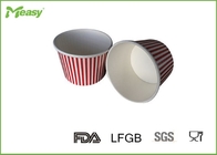 150ml Red Stripe Ice Cream Paper Cups For Children Party , SGS LFGB certification supplier