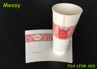 600ml Beverage Insulated Drinking Cups With Red Flower Printed , Double Wall supplier