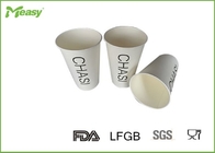 16oz White Paper Coffee Single Wall Paper Cups with Black Logo Printing supplier