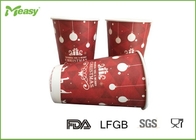 Chirstmas Paper Insulated Disposable Coffee Cups With Snowflake Design , Eco Friendly supplier