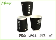 8oz 300ml Black Insulated Drinking Cups , Black Recyclable Coffee Cups For Home supplier