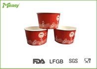 Red Disposable Paper Bowl for Frozen Yogurt , 14oz paper ice cream cups supplier