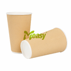 Large Capacity Ripple Paper Cups Skid-proof For Cappuccino / Latte supplier