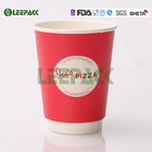 Popular 16oz disposable coffee cups , Hot Milktea double Wall Paper Cups 500ml Capacity for hot drink with logo supplier