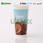 Large / Medium Size Cold Paper Cups , Double PE Coated disposable cold drink cups with lids supplier