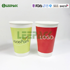 Eco friendly Cold Paper Cups With Plastic Straw And Lid , Large Medium Small Size supplier
