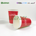 Eco friendly Cold Paper Cups With Plastic Straw And Lid , Large Medium Small Size supplier