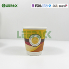 PE lined Insulated Paper Cup , Double Walled Coffee Cups Flexo Printing supplier