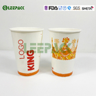 Red Pepsi Cold Drink Paper Cups For Cinema , Food Grade Ink Printing double PE coated single wall paper cup supplier