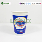 Insulated Blue Drink 12 Oz Paper Cups For Fast Food Restaurant , Party supplier