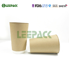 Double Wall Customized Kraft Paper Cups Small/Medium/Large Size For Coffee Wholesale supplier