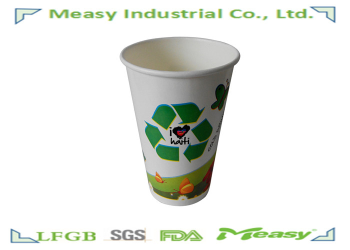 16 Ounce  Cold Paper Cups PE Coated with Food Grade Printing supplier