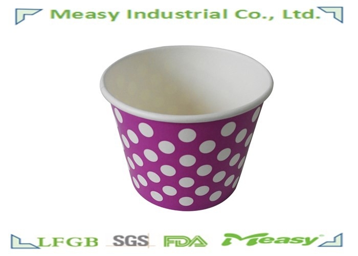 Scoop Ice Cream Paper Bowls 16Oz Large Volume Water-based Printing supplier